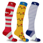 Medical Print Knee-High Everyday Wear Compression Socks (3-Pairs) – EF-3TUFCS – Small/Medium