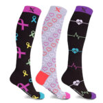 Medical Print Knee-High Everyday Wear Compression Socks (3-Pairs) – EF-3BASWCS – Large/X-Large