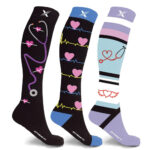Medical Print Knee-High Everyday Wear Compression Socks (3-Pairs) – EF-3GEFCS – Small/Medium