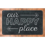 18″ x 30″ Coir Rubber Printed Door Mats – Our Happy Place
