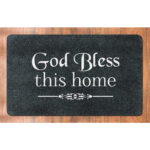 18″ x 30″ Coir Rubber Printed Door Mats – God Bless This Home