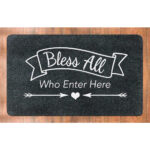 18″ x 30″ Coir Rubber Printed Door Mats – Bless All