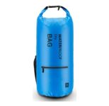 Waterproof Floating Dry Bag with 2 Exterior Zip Pockets – 10L – Blue