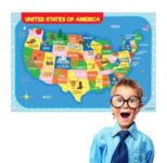 ImageNCraft USA Map Poster for Kids – 36×48