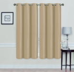 Madonna Blackout Grommet Curtain Panels (Set of 2) – 63″ BEIGE