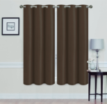 Madonna Blackout Grommet Curtain Panels (Set of 2) – 63″ COFFEE