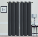 Madonna Blackout Grommet Curtain Panels (Set of 2) – 84″ BLACK
