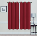 Madonna Blackout Grommet Curtain Panels (Set of 2) – 63 BURGUNDY