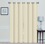 Madonna Blackout Grommet Curtain Panels (Set of 2) – 84″ IVORY