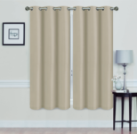 Madonna Blackout Grommet Curtain Panels (Set of 2) – 63″ TAUPE