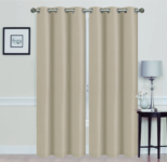 Madonna Blackout Grommet Curtain Panels (Set of 2) – 84″ TAUPE