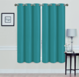 Madonna Blackout Grommet Curtain Panels (Set of 2) – 63″ TEAL