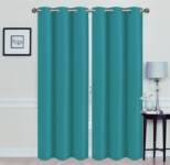 Madonna Blackout Grommet Curtain Panels (Set of 2) – 84″ TEAL
