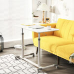 Rolling Height-Adjustable Sit/Stand Desk – White