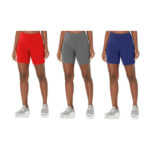 Women’s Basic Solid Ultra-Soft & Stretchy Biker Shorts (6-Pack) – Assorted – Plus (1X – 2X)