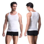 Men’s Core Support and Insta-Trim Compression Undershirt – White – X-Large