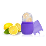 Reusable Silicone Contour Stick Ice Roller for Face, Eyes, and Body – Purple