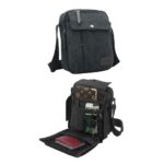 Multifunctional Canvas Bag With Adjustable Shoulder Strap – Black