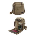 Multifunctional Canvas Bag With Adjustable Shoulder Strap – Khaki