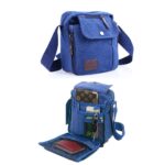 Multifunctional Canvas Bag With Adjustable Shoulder Strap – Blue