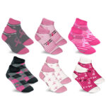 Breast Cancer Awareness Compression Socks (6-Pair) – Ankle – L/XL
