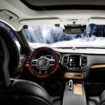 Zone Tech Car 12V  Plush Sheepskin Heated Steering Wheel Cover