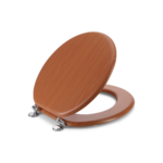 Round Toilet Seat with Easy Clean & Change Hinge – Wooden
