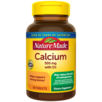 Nature Made Calcium 500 mg with Vitamin D3 Tablets