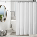 Mildew-Resistant Vinyl Shower Curtain Liner with Metal Grommets & Magnets (2-Pack) – Assorted