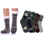 Men’s Assorted Soft Fluffy Sherpa Slipper Socks (3-Pairs)