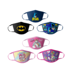 Kids’ Cartoon Washable Face Masks (3-Pack)  –  Assorted