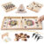 3-in-1 Foldable Wooden Board Game with Sling Puck, Nine Men’s Morris, and Checkers