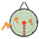 WalooÂ® Foam Axe Throwing Game – Orange/Green