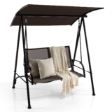 2-Seat Patio Swing with Adjustable Canopy – Patio Swing Porch CF