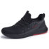Men’s Lace-up Comfort Athleisure Fashion Sneakers – 9 – Black