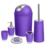 NewHomeâ„¢ 6-Piece Bathroom Accessories Set – Purple