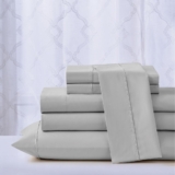 6-Piece CoolMax Ultra-Soft Sheet Set by Kathy Ireland® – Full – Light Grey