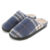 Men’s Plaid Slide-on House Slippers – X-Large (12) – Blue Plaid
