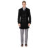 Men’s Double- or Single-Breasted Peacoat Wool Blend Dress Jacket – Double-Breast – Black – X-Large