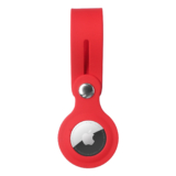 Silicone, Rhinestone, or Leather Case for Apple AirTag – Silicone Loop Airtag Case – Red