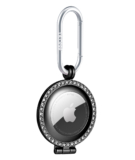 Silicone, Rhinestone, or Leather Case for Apple AirTag – Studded Rhinestone Airtag Case – Black