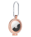 Silicone, Rhinestone, or Leather Case for Apple AirTag – Studded Rhinestone Airtag Case – Rose
