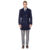 Men’s Double- or Single-Breasted Peacoat Wool Blend Dress Jacket – Double-Breast – Navy – X-Large