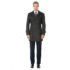 Men’s Double- or Single-Breasted Peacoat Wool Blend Dress Jacket – Double-Breast – Charcoal – Medium