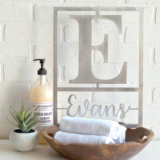 Personalized 16-Inch Floating Script Monogram Metal Plaque