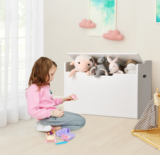 Wooden Cushioned Lift Top Toy Box Bench