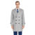Men’s Double- or Single-Breasted Peacoat Wool Blend Dress Jacket – Double-Breast – Light Grey – Small