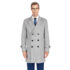 Men’s Double- or Single-Breasted Peacoat Wool Blend Dress Jacket – Double-Breast – Light Grey – Small