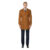 Men’s Double- or Single-Breasted Peacoat Wool Blend Dress Jacket – Double-Breast – Caramel – 2XL