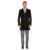 Men’s Double- or Single-Breasted Peacoat Wool Blend Dress Jacket – Single-Breast – Black – Small